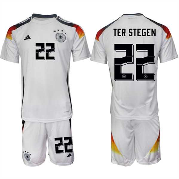 Men's Germany #22 Ter Stegen White 2024-25 Home Soccer Jersey Suit,We sell and wholesale Men's Germany #22 Ter Stegen White 2024-25 Home Soccer Jersey Suit on line form chian!